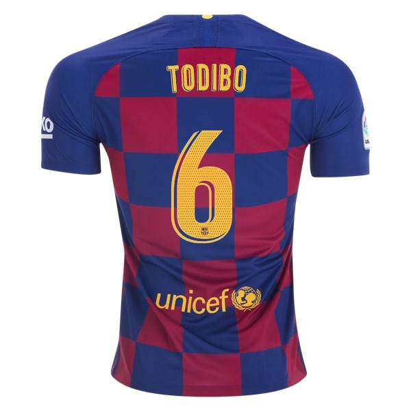 Camiseta Barcelona NO.6 Todibo 1ª 2019/20 Azul Rojo